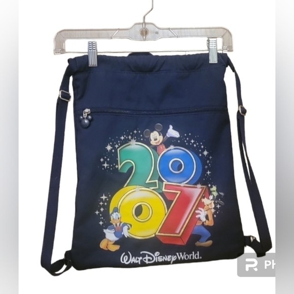 Walt Disney World Mickey Mouse Backpack Navy Canvas 2007 - Picture 1 of 9